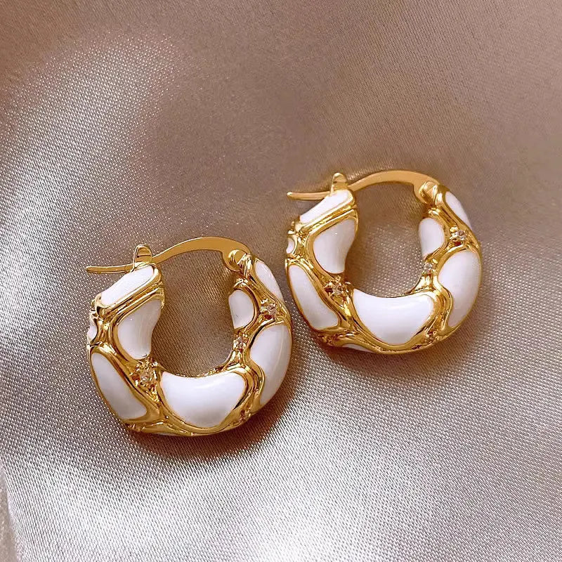 Enamel Shine Hoops