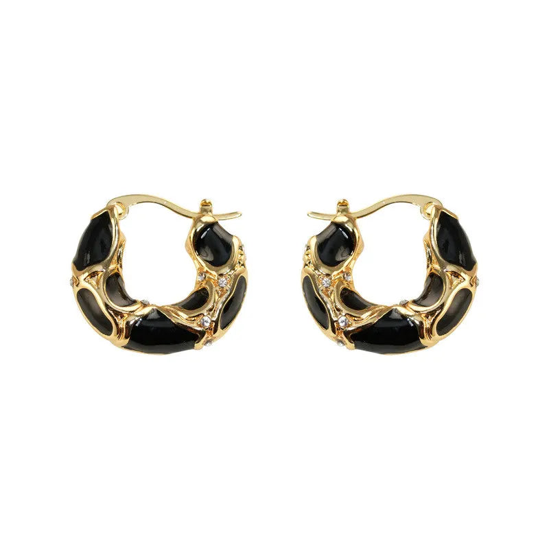 Enamel Shine Hoops