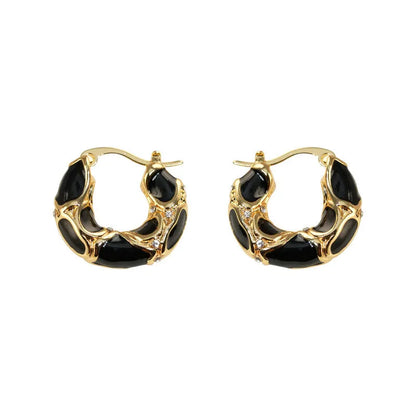 Enamel Shine Hoops