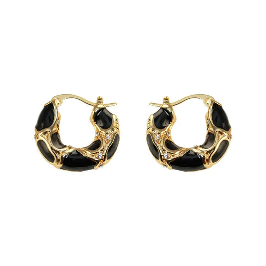 Enamel Shine Hoops