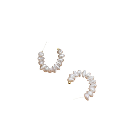 Pearl Chic Hoops